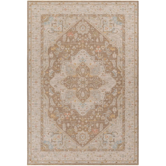 BoutiqueRugs Roni Traditional Area Rug - Dark Brown, Taupe, Medium Gray - 2'7" x 3'11"