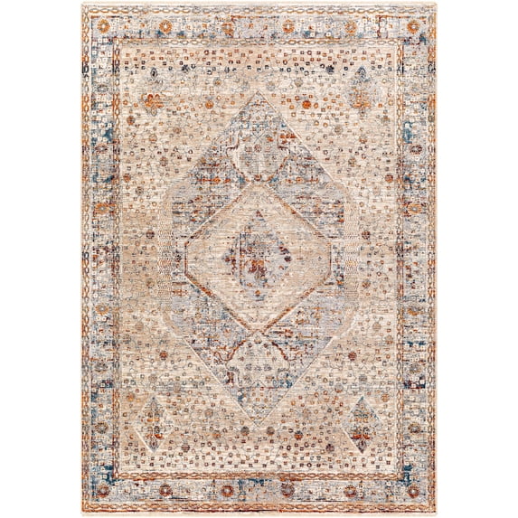 BoutiqueRugs Roy Traditional Area Rug - Medium Gray, Blue, Black - 5' x 8'2"