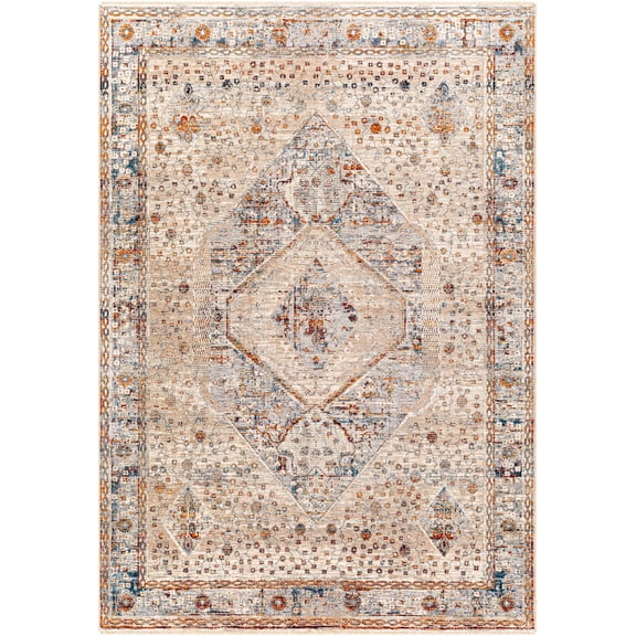 BoutiqueRugs Roy Traditional Area Rug - Medium Gray, Blue, Black - 5' x 8'2"
