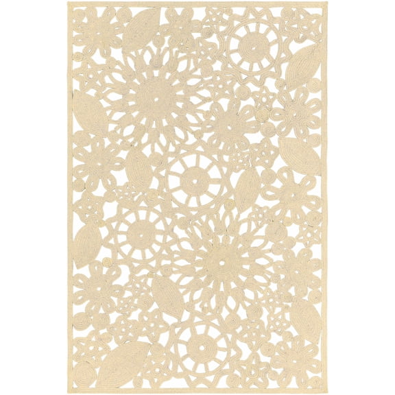BoutiqueRugs Ruxton Outdoor Area Rug - Outdoor Safe - Beige - 4' x 6'
