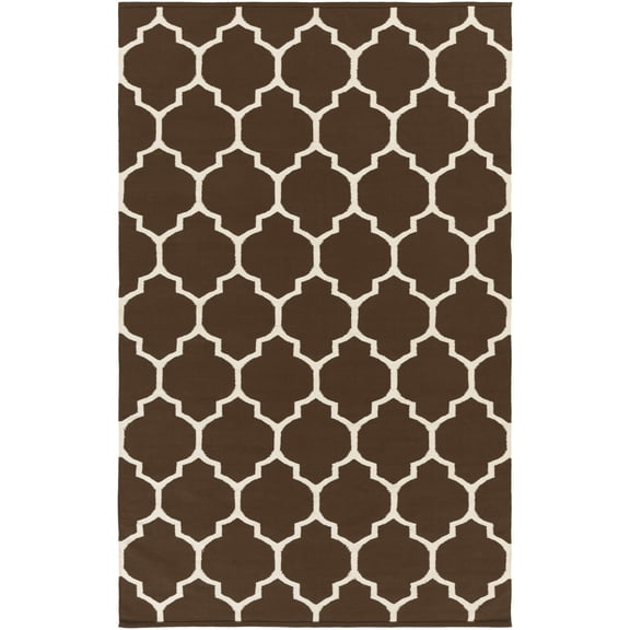BoutiqueRugs Saffell Transitional Area Rug - Dark Brown, Ivory - 8' x 10'