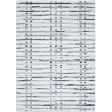 BoutiqueRugs Sammy Contemporary Area Rug - White, Light Slate, Peach - 2' x 2'11"