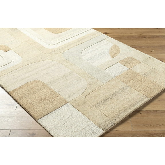 BoutiqueRugs Sansa Contemporary Area Rug - Ash, Light Silver, Pearl - 8' x 10'