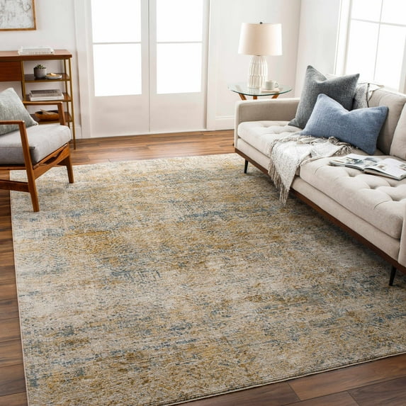 BoutiqueRugs Sava Contemporary Area Rug - Light Sage, Tan, Sage - 6'7" Round