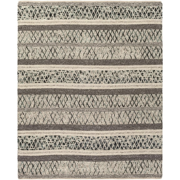 BoutiqueRugs Scotrun Bohemian, Transitional Area Rug - Charcoal, Black, Gray - 5' x 7'6"