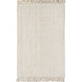 thumbnail image 1 of BoutiqueRugs Senneterre Bohemian Natural Fiber Jute Extra Large Area Rug - Farmhouse Bleached Jute Hand Woven Tassel Carpet for Living Room, Bedroom - Ivory, Cream, Beige - 12' x 15', 1 of 8