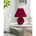 thumbnail image 1 of BoutiqueRugs Shcheglovo Boho Ceramic Bedside Table Lamp for Bedroom Nightstand - End Side Lighting for Living Room - Red - 12" H, 1 of 8