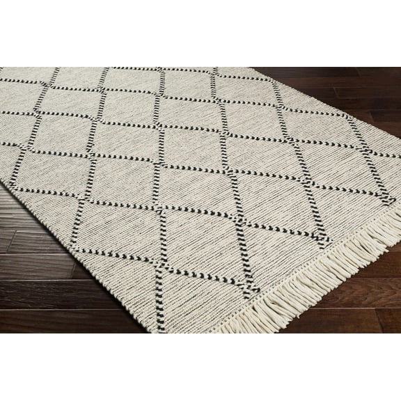 Boutique Rugs Siyabuswa Bohemian, Transitional Runner Rug - Black, Cream - 2'6" x 8' Runner