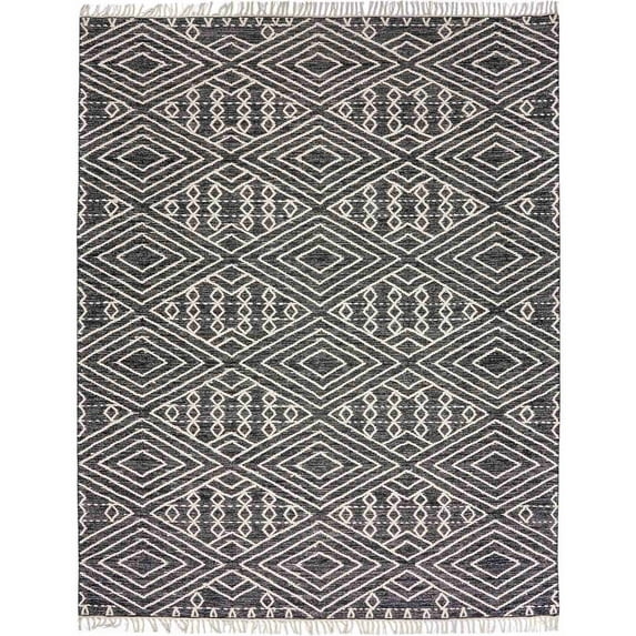 BoutiqueRugs Skedee Bohemian, Transitional Area Rug - Black, Cream - 6' x 9'