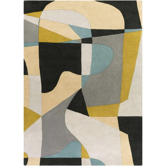 BoutiqueRugs Sneedville Contemporary Area Rug - Olive, Medium Gray, Charcoal - 9' x 12'