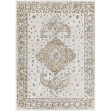 BoutiqueRugs Southwark Traditional Area Rug - Beige, Black, Charcoal - 4'3" x 5'7"