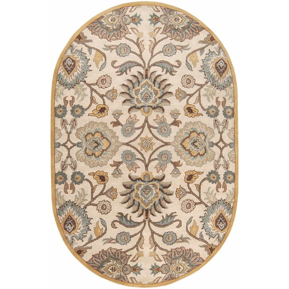 BoutiqueRugs Stoystown Traditional Area Rug - Dark Brown, Medium Brown, Lavender - 6' x 9'