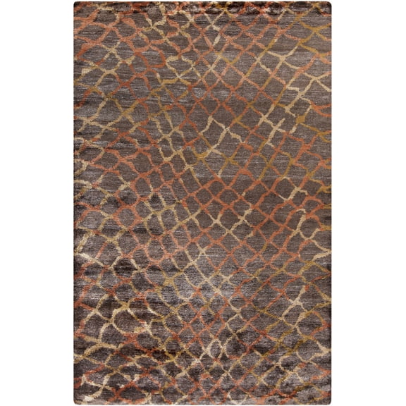 BoutiqueRugs Strong Animal Area Rug - Black, Medium Gray, Medium Brown - 2' x 3'