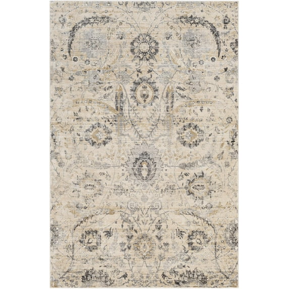 BoutiqueRugs Sunnyside Traditional Floral Area Rug - Oriental Damask Patterned Carpet for Living Room, Bedroom - Beige, Cream, Green, Sage - 1'11" x 2'11"