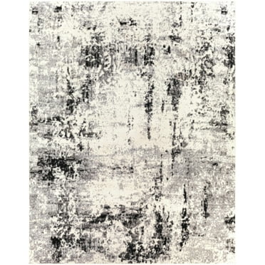 BoutiqueRugs Swansboro Contemporary Area Rug - Medium Gray, Black, Charcoal - 5' x 7'