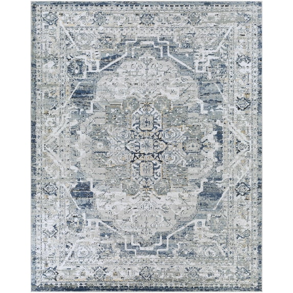 BoutiqueRugs Tansley Traditional Area Rug - Medium Gray, Tan, Light Gray - 7'10" x 10'
