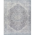 thumbnail image 1 of BoutiqueRugs Tavas Cotton Blend Boho Oriental Medallion Area Rug -Traditional Floral Carpet for Living Room, Bedroom - Machine Washable - Blue, Cream, Green - 6'7" x 9' (6x9), 1 of 12