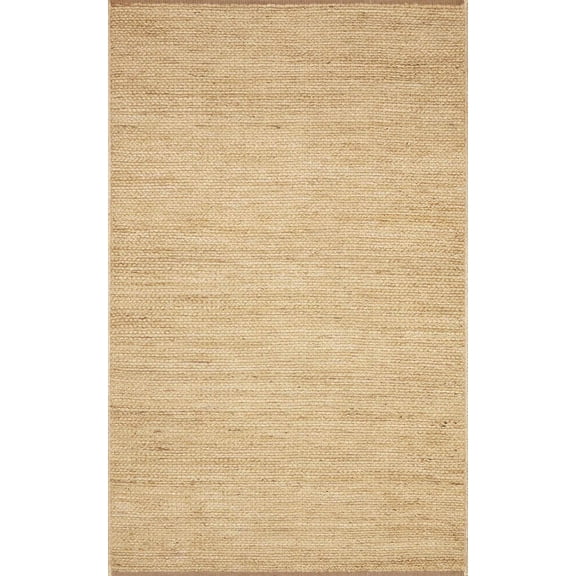 BoutiqueRugs Beige Solid Transitional Jute 2x3 Accent Rug Hand Woven Traditional Tavor Entryway Bedside Nursery Mudroom Bathroom Powder Room Stain Resistant Non-Shedding Pet Friendly