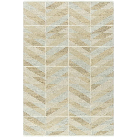 BoutiqueRugs Tejas Contemporary Area Rug - Brick Red, Pearl, Tan - 2' x 3'