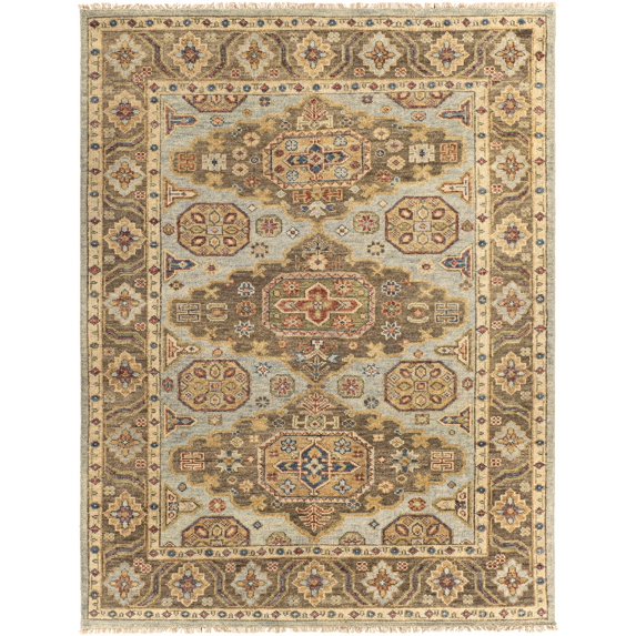 BoutiqueRugs Temvik Bohemian/Global Area Rug - Aqua, Blue, Brick Red - 2' x 3'