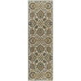 thumbnail image 1 of Boutique Rugs Teom Boho Hand Tufted Wool Natural Fiber Soft Runnrt Rug - Traditional Floral Carpet for Hallway, Kitchen - Beige, Cream, Green - 2'6" x 8' (2x8), 1 of 9