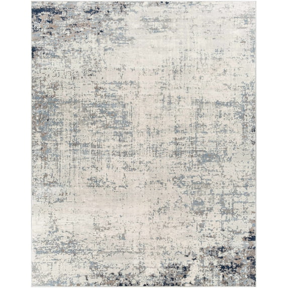 BoutiqueRugs Texanna Contemporary Area Rug - Gray, Light Blue, Light Gray - 6'7" x 9'