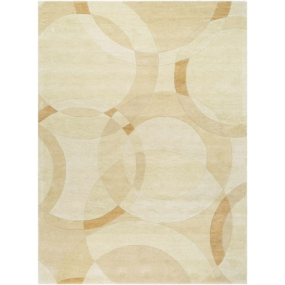 BoutiqueRugs Theta Contemporary Area Rug - Pearl, Desert Tan, Tan - 8' x 11'