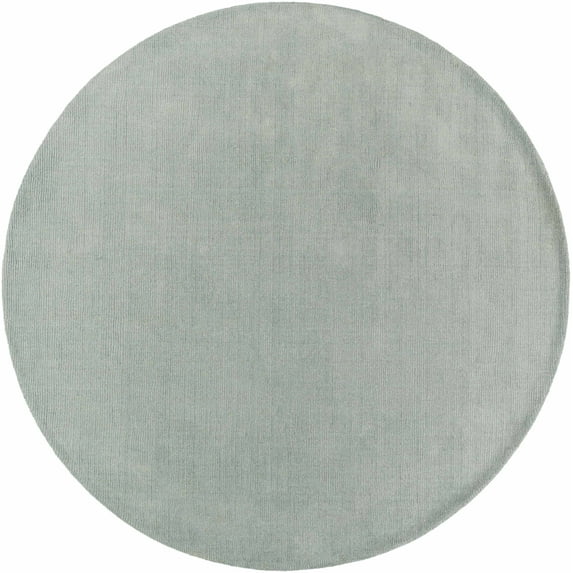 BoutiqueRugs Ticaboo Boho Hand Loomed Wool Natural Fiber Soft Area Rug - Modern Minimalist Solid Neutral Color Carpet for Living Room, Bedroom - Sage - 8' Round