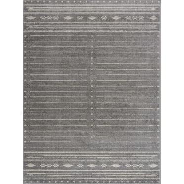 BoutiqueRugs Tigris Farmhouse, Transitional Area Rug - Gray, Ivory - 2' x 3'