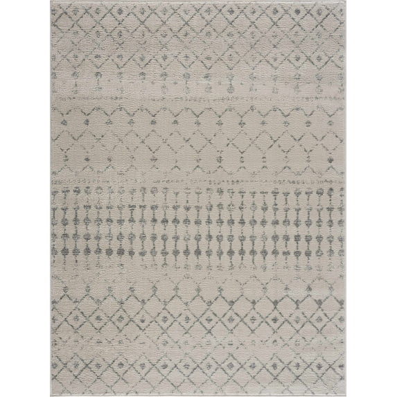 BoutiqueRugs Tigris Ivory Moroccan Trellis Area Rug - Beige, Ivory - 9' x 12'