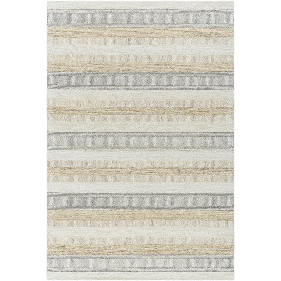 BoutiqueRugs Touca Bohemian, Transitional Area Rug - Light Silver, Ash, Warm Gray - 2' x 3'