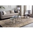 thumbnail image 1 of BoutiqueRugs Tranquillity Boho Hand Tufted Wool Natural Fiber Soft Area Rug - Traditional Floral Damask Carpet for Living Room, Bedroom - Beige, Taupe, Sage - 4' Square, 1 of 19