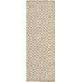 thumbnail image 1 of Boutique Rugs Uaine Bohemian Jute and Cotton Natural Fiber Runner Rug - Boho High Low Textured Geometric Area Rug for Hallway - Machine Washable - Tan, Beige, Cream - 2'7" x 7'3" (2x7 Runner Rug), 1 of 8