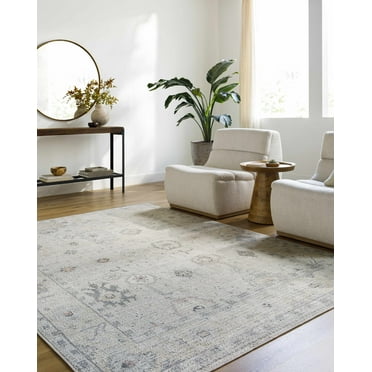 BoutiqueRugs Umeko Traditional Area Rug - LightBeige, LightGray, Gray - 18" x 18" Sample