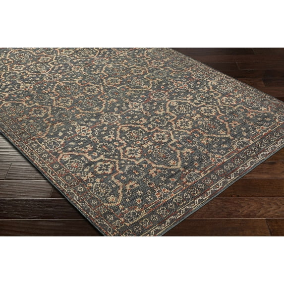 BoutiqueRugs Urbancrest Traditional Area Rug - Beige, Burgundy, Charcoal - 2' x 3'