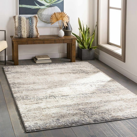 BoutiqueRugs Vesper Contemporary Area Rug - Beige, Off White, Charcoal - 7'10" x 10'
