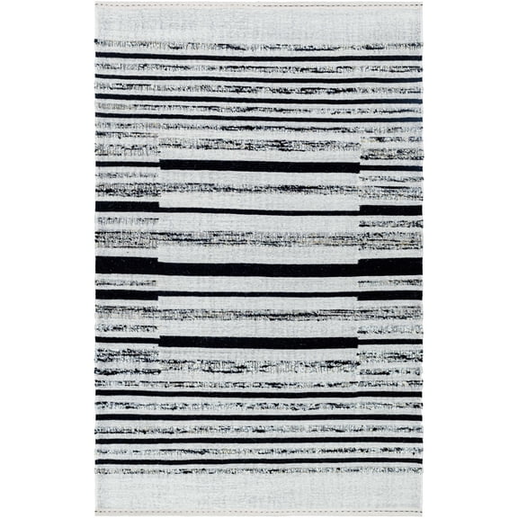 BoutiqueRugs Virgo Contemporary Area Rug - Ivory, Black - 2' x 3'