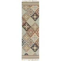 Boutique Rugs Waddy Southwestern Runner Rug - Beige, Dark Red, Dark Brown - 2'6" x 8' Runner