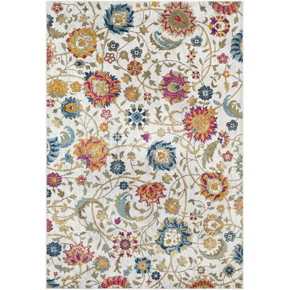 BoutiqueRugs Walsenburg Oriental Medallion Extra Large Area Rug - Vintage Traditional Floral Carpet for Living Room - Blue, Sage, Orange - 8'10" x 12'6" (9x12)