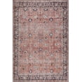 thumbnail image 1 of BoutiqueRugs Watchtower Boho Oriental Damask Patterned Rug -Traditional Floral Carpet for Living Room, Bedroom - Machine Washable - Pink, Peach, Red - 6'7" x 9' (6x9), 1 of 11