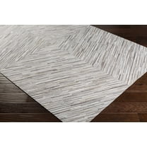 BoutiqueRugs Wauzeka Contemporary Area Rug - Cream, Medium Gray, Dark Red - 18" x 18" Sample