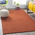 thumbnail image 1 of BoutiqueRugs Welch Solid Orange Wool Area Rug - Burgundy - 18" x 18" Sample, 1 of 15