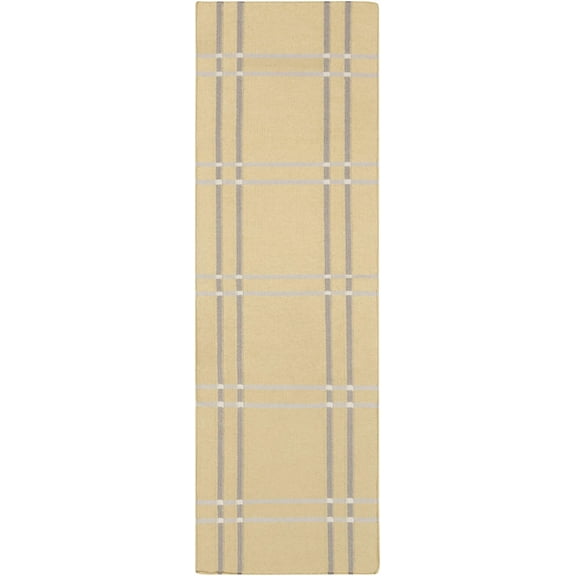 Boutique Rugs Wheeler Contemporary Runner Rug - Tan, Medium Gray, Light Gray - 2'6" x 8' Runner