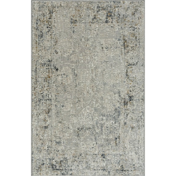 BoutiqueRugs Woodcote Traditional Area Rug - Light Gray, Navy, Off White - 2' x 2'11"