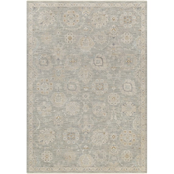 BoutiqueRugs Wurtulla Traditional Area Rug - Medium Gray, Beige, Light Gray - 9' x 12'2"