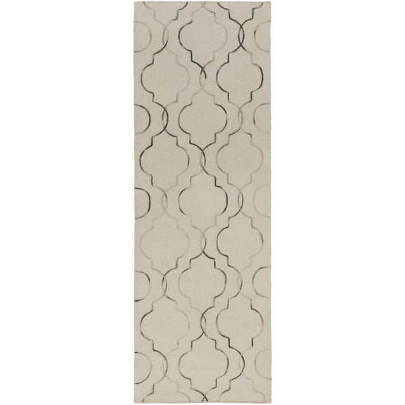 BoutiqueRugs Wycombe Transitional Runner Rug - Taupe, Black, Light Gray - 2'6" x 8' Runner