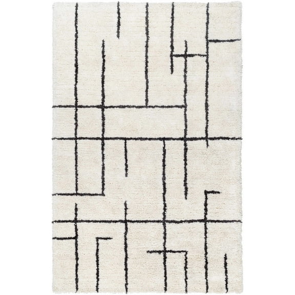 BoutiqueRugs Xenos Bohemian, Transitional Area Rug - Off White, Onyx, Ash - 2' x 3'