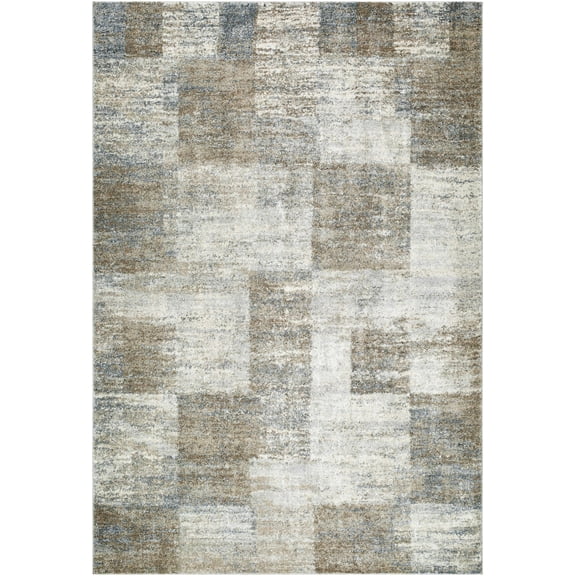 BoutiqueRugs Xhosa Contemporary Area Rug - LightBeige, Tan, LightGray - 18" x 18" Sample