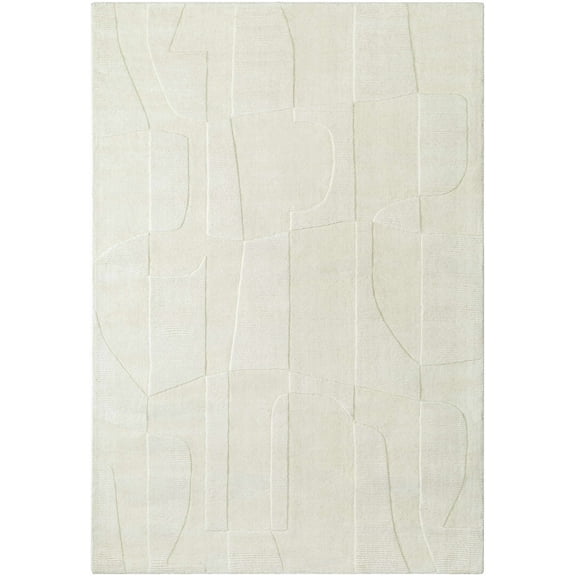 BoutiqueRugs Yaniv Contemporary Area Rug - Light Silver - 2' x 3'