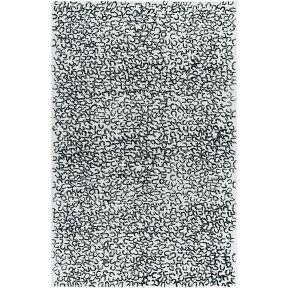 BoutiqueRugs Yentl Contemporary Area Rug - Light Silver, Black, Medium Gray - 2' x 3'